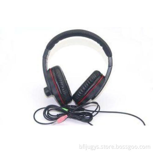 Cord PC Noise Canceling Stereo Headphones with Speaker , Bl